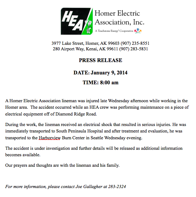HEA Accident Jan 8 2014