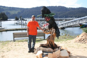 Derrick Stanton with his Alaskan Raven -photo by Chris Crosta