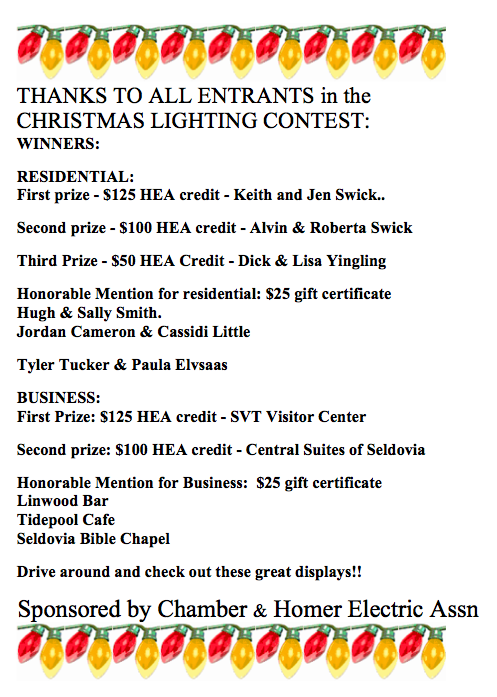 Christmas Lighting Contest